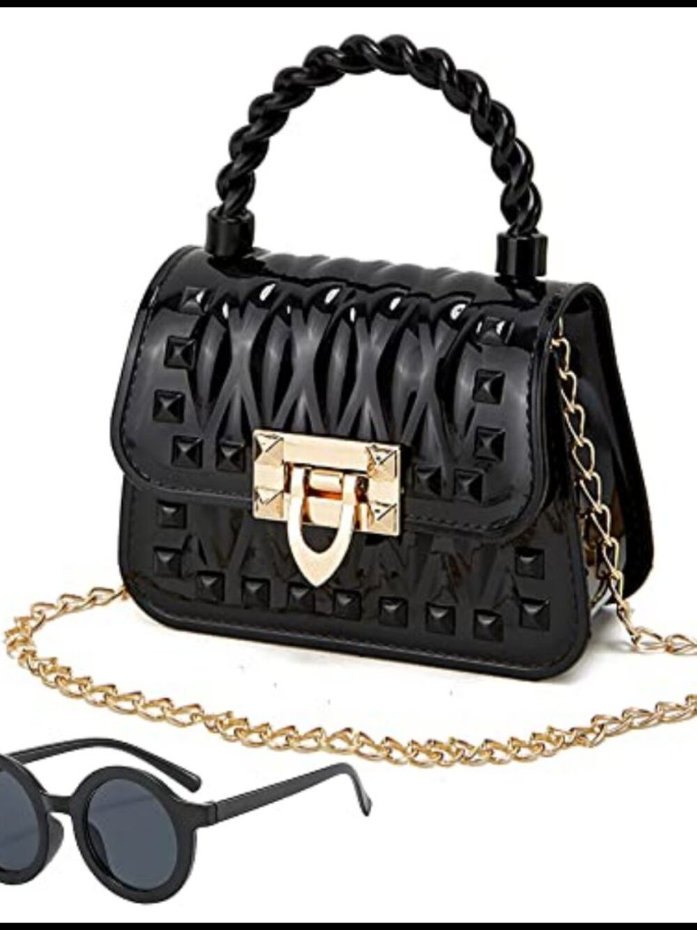 Girls Jelly Crossbody Wallet with Sunglasses PVC Waterproof